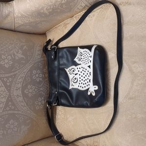 Bundle & Save!💰10x9inch Crossbody Black Purse with White Owls on a Branch